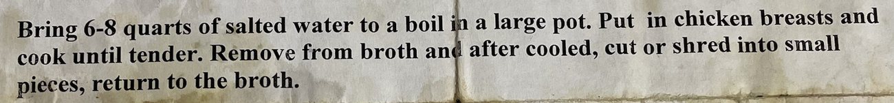 From the recipe card