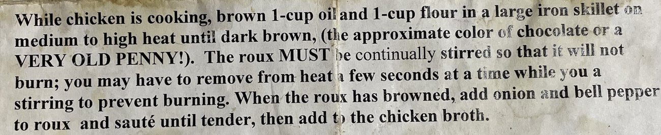 From the recipe card